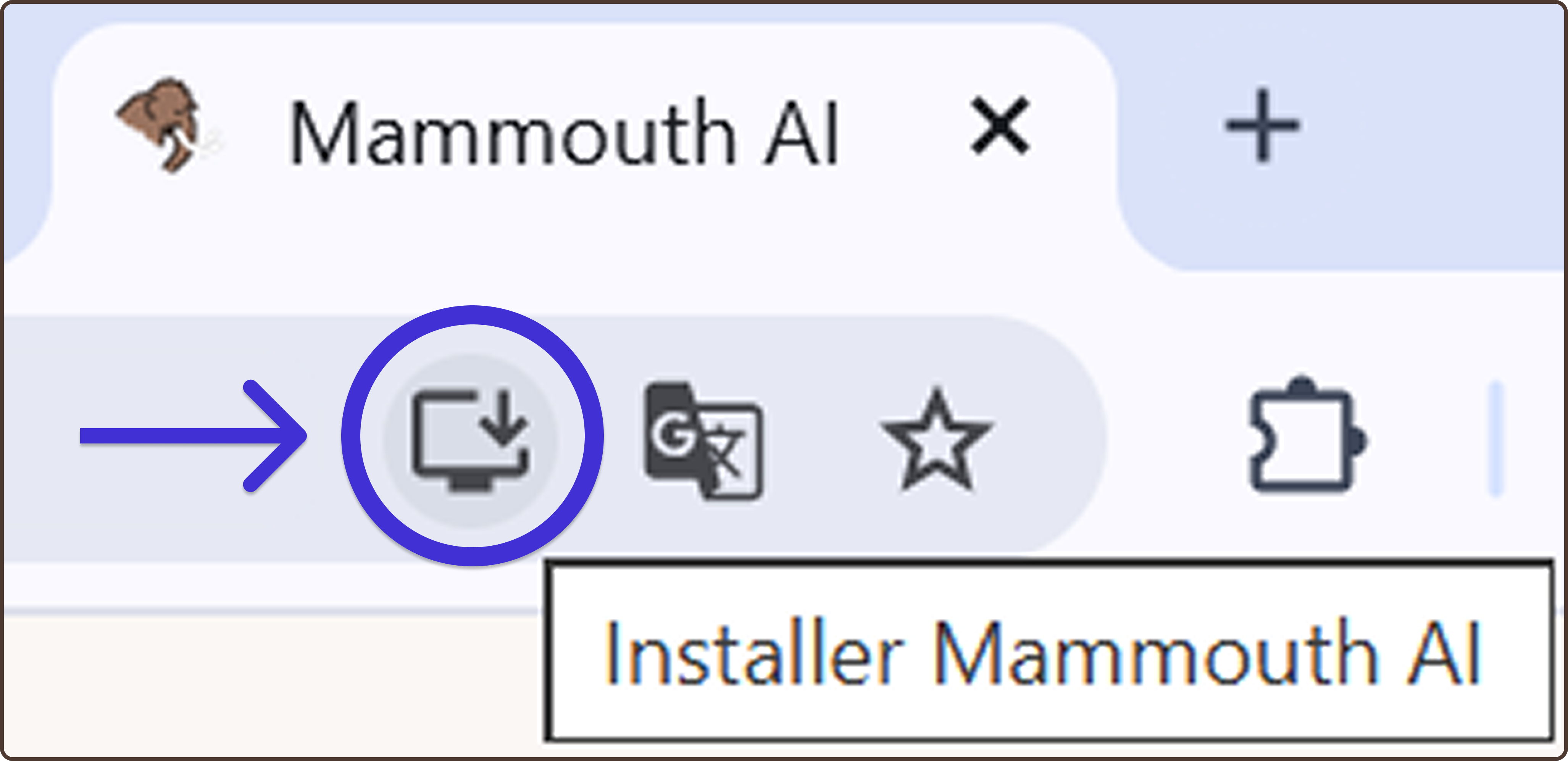 télécharger depuis la barre de recherche
