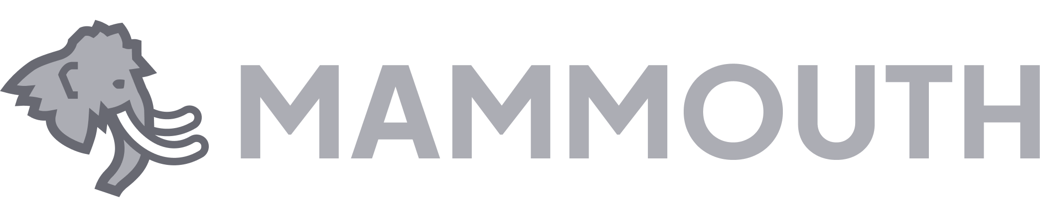 mammouth logo very dark png